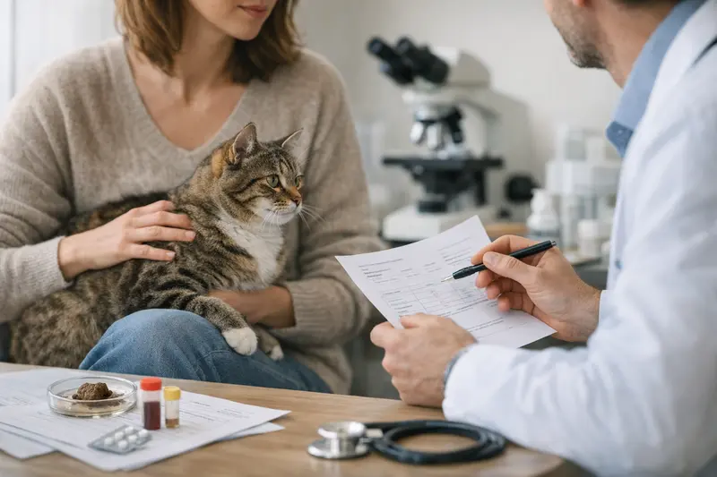 Tierarztkosten für die Behandlung von Wurmbefall bei Katzen