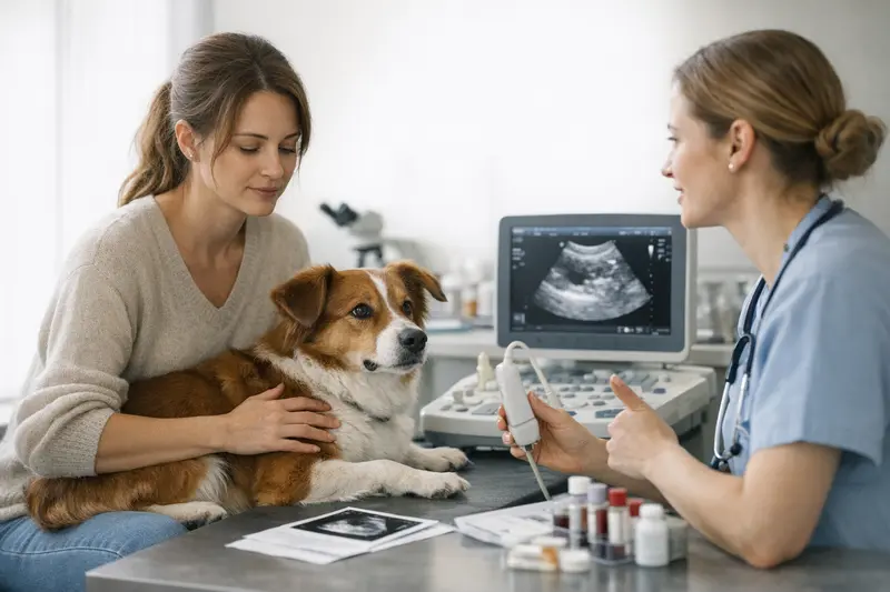 Tierarztkosten rund um die Läufigkeit beim Hund Tierärztliche Untersuchung einer läufigen Hündin zur Klärung von Symptomen