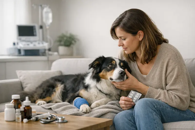 Tierarztbesuch zur MDR1-Untersuchung Hund und Katze beim Tierarzt zur Untersuchung auf MDR1.