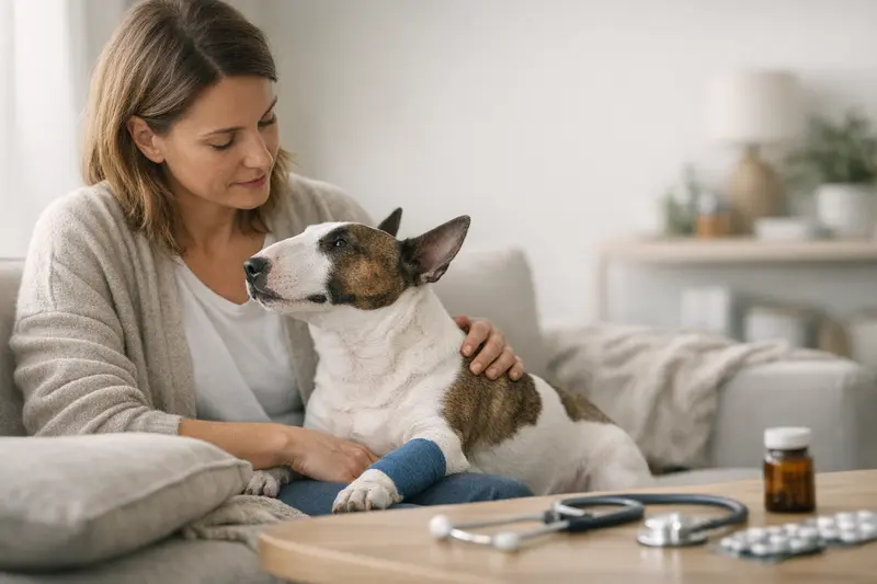 Wichtige Tarifpunkte der Hundeversicherung Tierarzt berät Hundebesitzer über wichtige Tarifpunkte der Hundeversicherung.