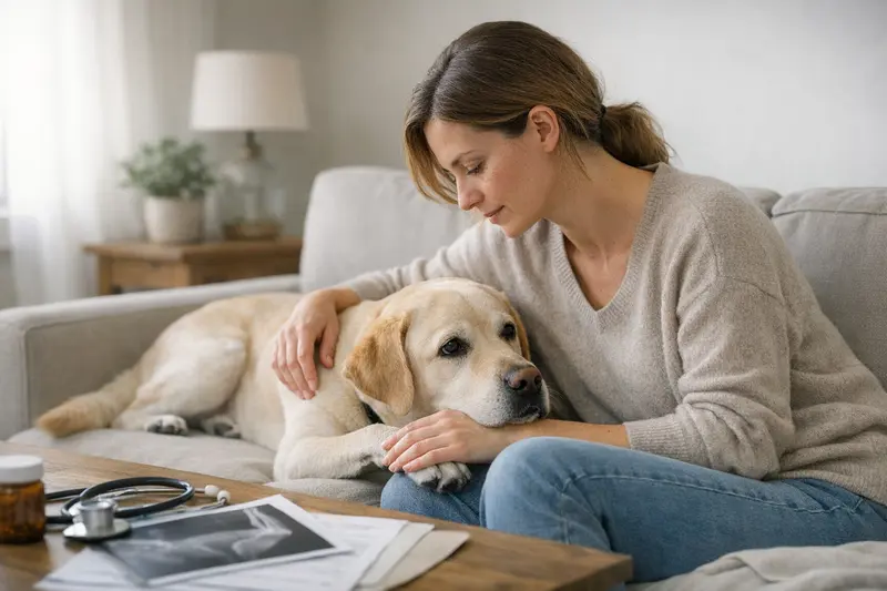 Hund und Versicherung: Wartezeiten und Vorerkrankungen Ein Hundebesitzer analysiert die Versicherungsbedingungen zu Wartezeiten und Vorerkrankungen.