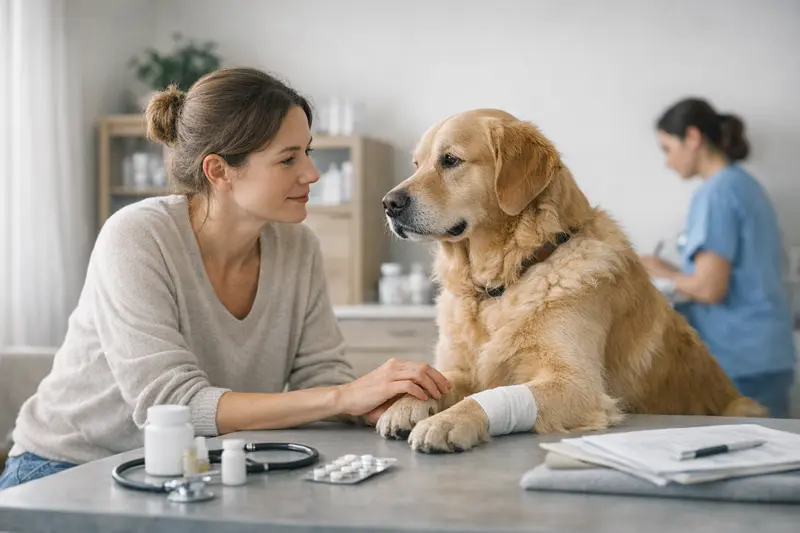 Wichtige Tarifpunkte bei Hundekrankenversicherungen Infografik zu wichtigen Tarifpunkten bei Hundekrankenversicherungen, darunter Erstattungssatz und Selbstbeteiligung.