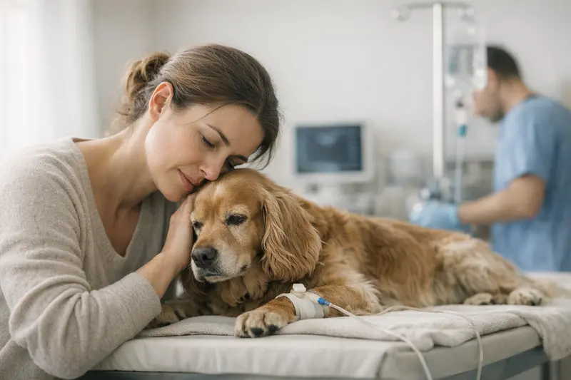 Gefahren der geschlossenen Pyometra bei Hunden Grafik, die die Gefahren der geschlossenen Pyometra bei Hunden illustriert