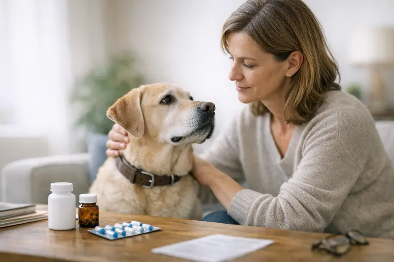 Medikamente bei Schilddrüsentherapie für Hunde Hund mit Schilddrüsenmedikamenten zur Behandlung