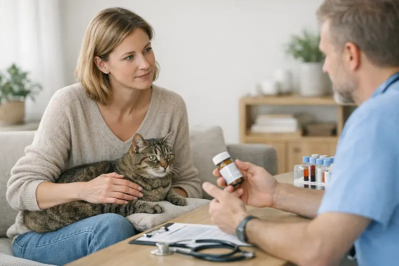Tarifmerkmale für Katzenversicherungen Katzenspezialist berät Besitzer zur Versicherung bei chronischen Erkrankungen.