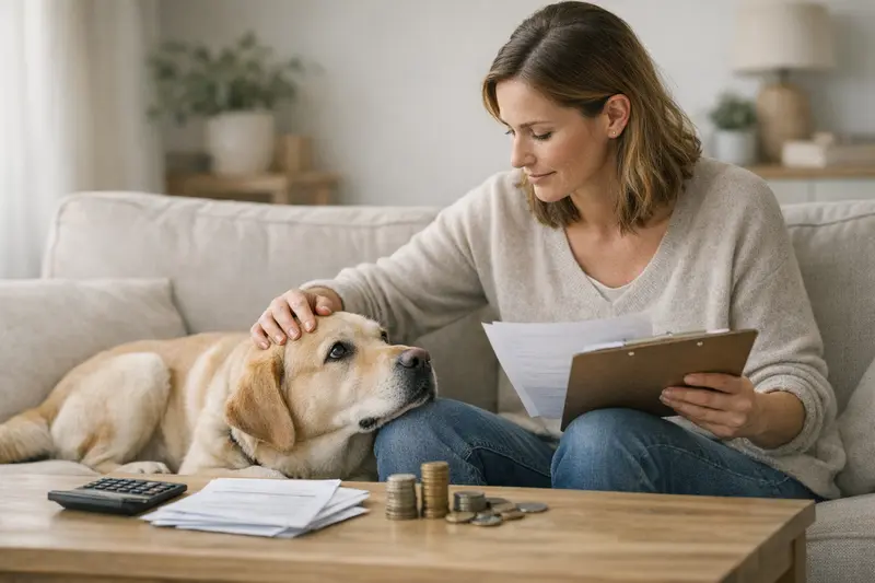 Tierarztkosten und Tierversicherung Ein Hund und eine Katze bei einem Tierarztbesuch zeigen das Zusammenspiel von Erstattung, Selbstbeteiligung und Limits bei Tierversicherungen.