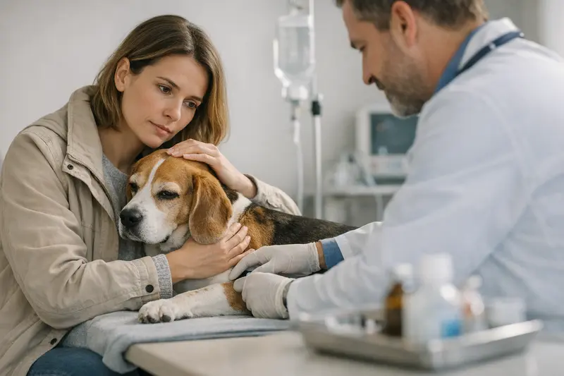 Notdienstkosten beim Tierarzt für Hunde und Katzen Hund und Katze beim Tierarzt in einer Notdienst-Situation