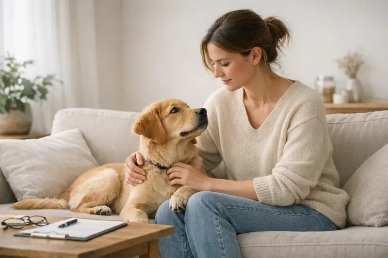 Tierkrankenversicherung Hunde und Katzen Ein gesunder Hund und eine glückliche Katze, die zusammen spielen und die Wichtigkeit einer Tierkrankenversicherung verdeutlichen.