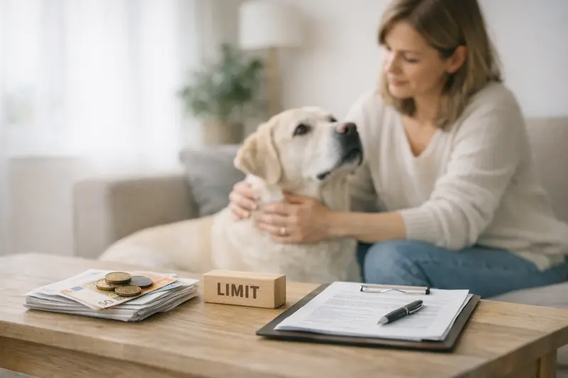 Selbstbeteiligung und Jahreslimit in der Hundekrankenversicherung Grafische Darstellung der Auswirkungen von Selbstbeteiligung und Jahreslimit auf die Erstattung bei Hundekrankenversicherung.