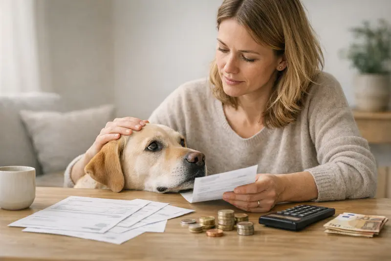 Selbstbeteiligung bei Hundekrankenversicherung Hund erhält tierärztliche Behandlung, Selbstbeteiligung in der Krankenversicherung erklärt.
