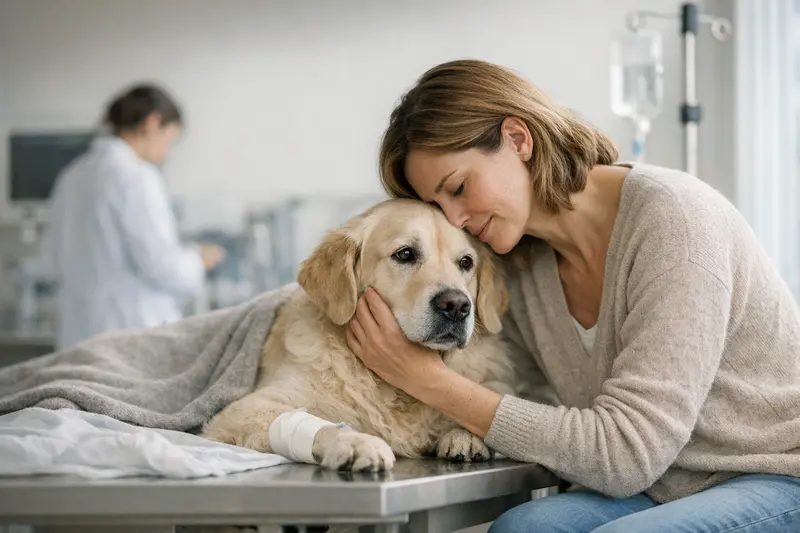 Illustration zu Operationen und Tierkrankenversicherungen bei Hunden und Katzen.