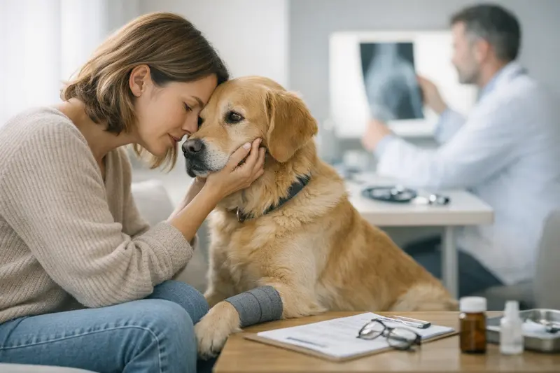 Tierversicherung für Hund und Katze Ein glücklicher Hund und eine Katze entspannen zusammen auf einem Sofa, symbolisieren die Bedeutung der Tierversicherung.