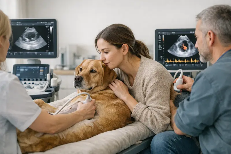 Bauch- und Herzultraschall bei Hunden zur Untersuchung der Gesundheit
