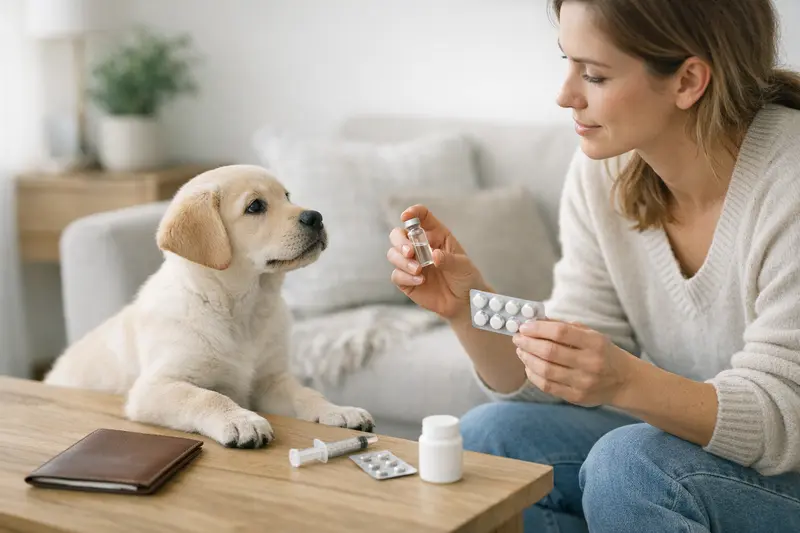 Impfungen und Wurmkuren beim Hund Hund beim Tierarzt für Impfungen und Wurmkuren