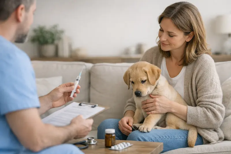 Hund und Katze beim Tierarzt zur Impfberatung