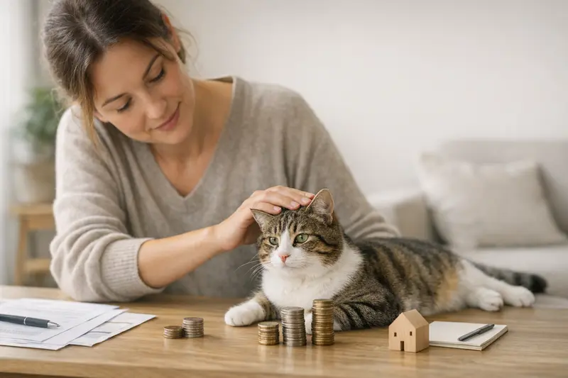 Katzenkrankenversicherung: Selbstbeteiligung und Limits verstehen Eine Katze sitzt auf dem Tisch beim Tierarzt, während eine Unterstützung in Bezug auf Selbstbeteiligung und Limits der Katzenkrankenversicherung gegeben wird.