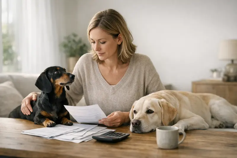 Hundeversicherung für zwei Hunde Zwei Hunde auf einer Wiese, die gesund und glücklich spielen, symbolisieren die Wichtigkeit einer umfassenden Hundeversicherung.