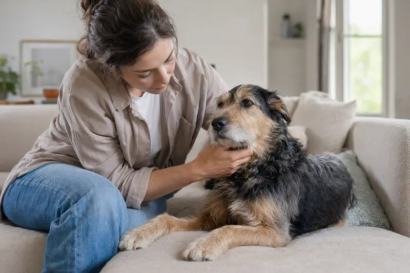 Hund kratzt sich am Hals – Orientierung bei Verdacht auf Allergie