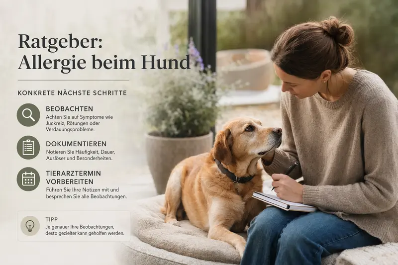 Hund kratzt sich am Hals – Orientierung bei Verdacht auf Allergie