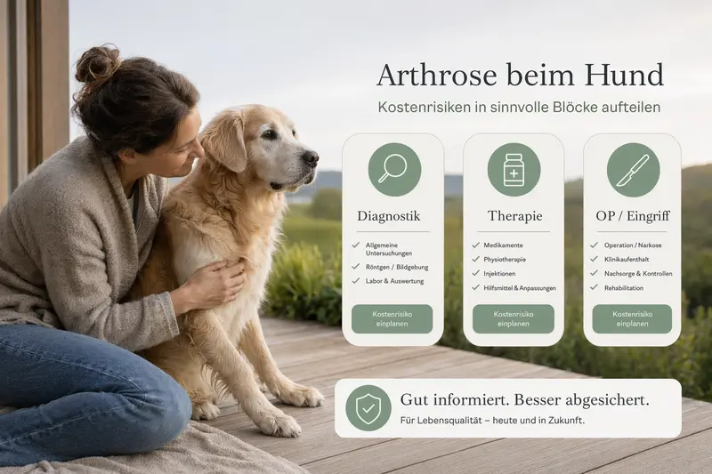 Hund in ruhiger Bewegungssituation, Symbolbild für Gelenkprobleme und Arthrose