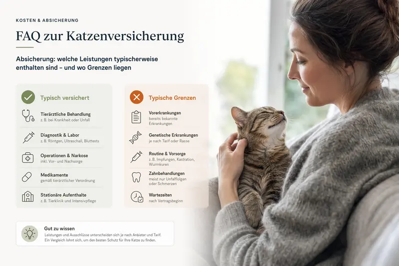 Katze beim Tierarzt – Symbolbild für Absicherung und Behandlungskosten