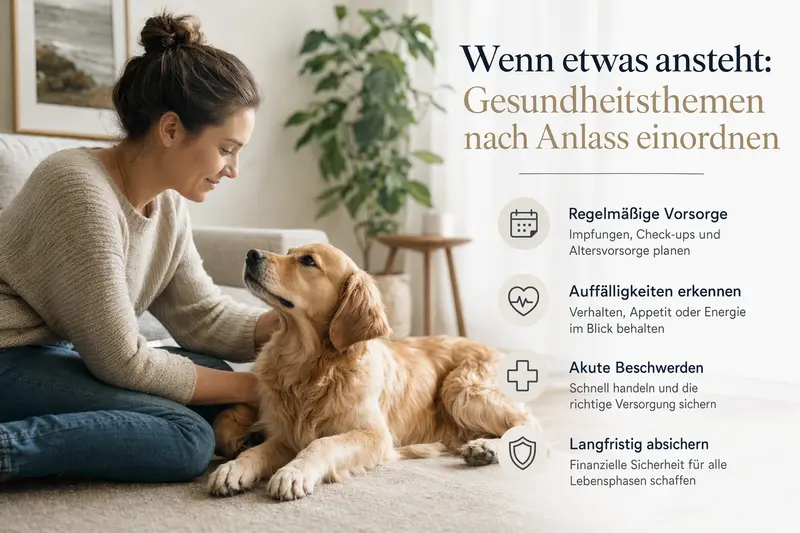 Hund beim Gesundheitscheck in ruhiger Umgebung