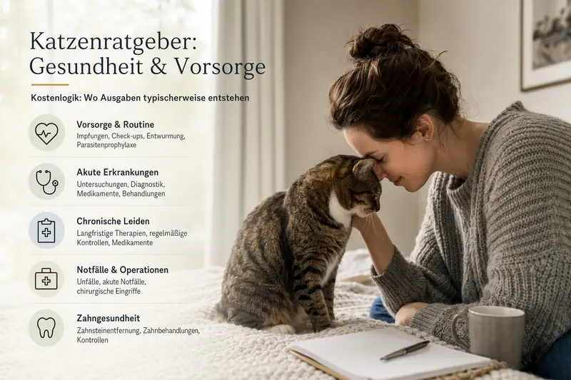 Katze beim Gesundheitscheck in ruhiger Umgebung