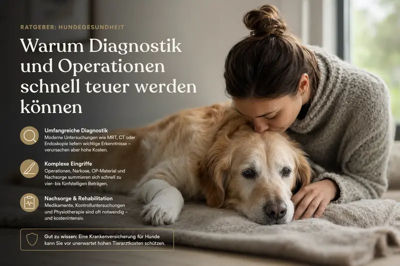 Hund beim Tierarzt zur Gesundheitskontrolle