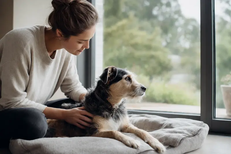 Hund beim Gesundheitscheck in einer Tierarztpraxis