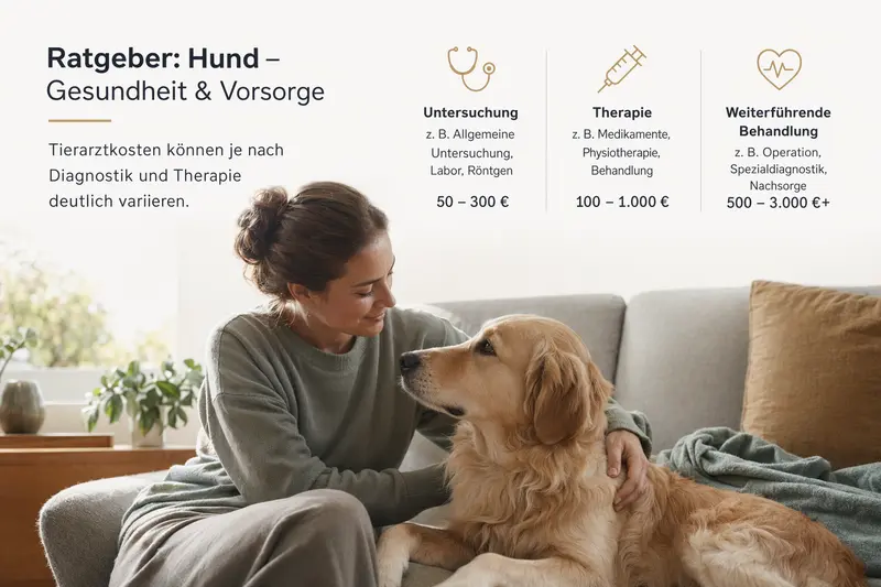Hund beim Gesundheitscheck in einer Tierarztpraxis