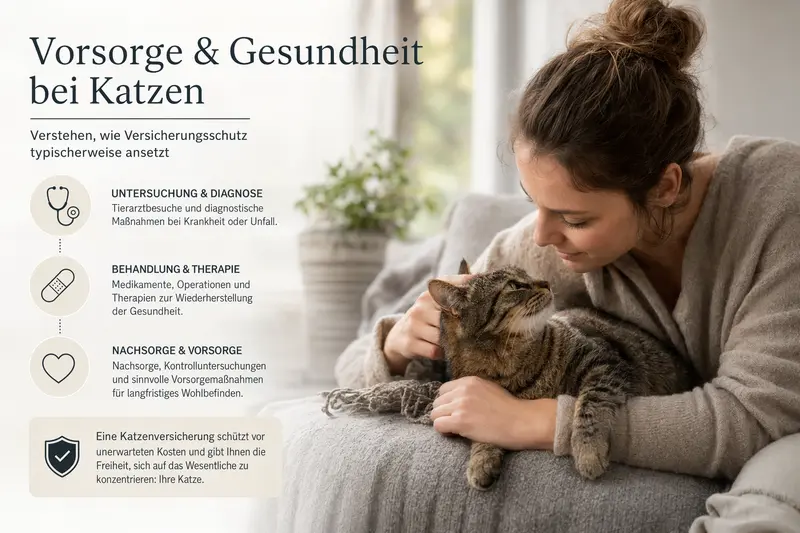 Katze beim Gesundheitscheck in ruhiger Umgebung