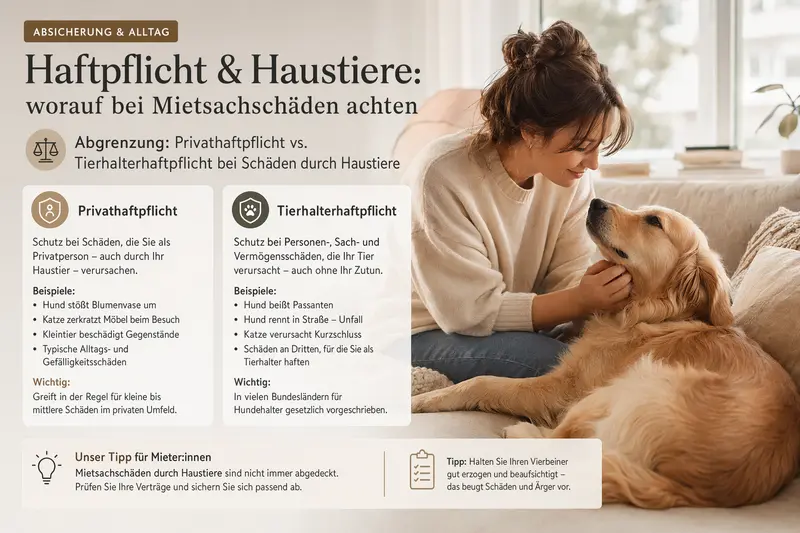 Haftpflicht & Haustiere: worauf bei Mietsachschäden achten