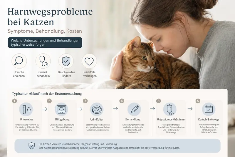 Katze in ruhiger Umgebung, Symbolbild für Gesundheit der Harnwege