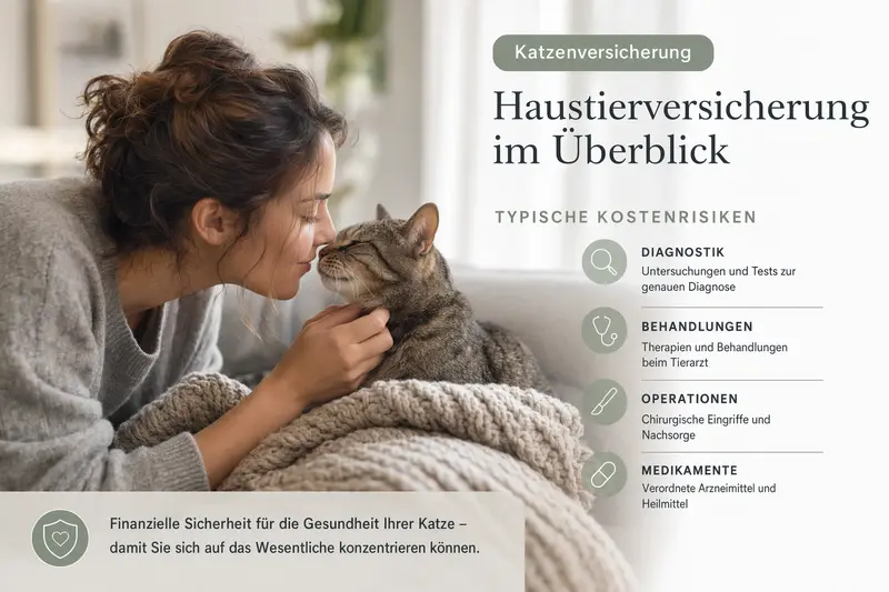 Katze beim Tierarzt – Symbolbild für Kostenabsicherung durch Haustierversicherung