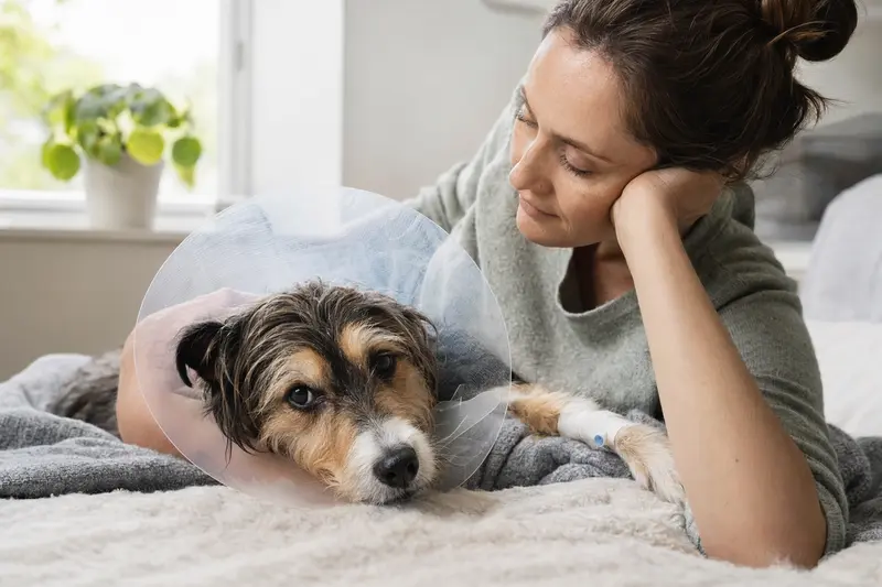 Hund beim Tierarzt – Symbolbild für OP-Kostenschutz