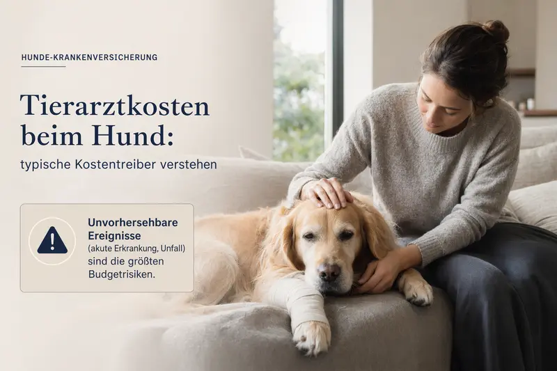 Hund in einer Tierarztpraxis zur Untersuchung