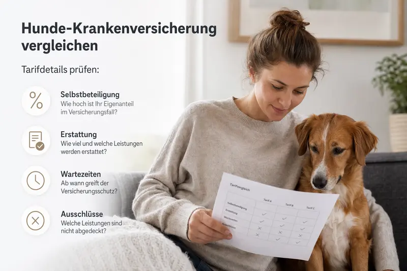 Hund beim Tierarzt – Symbolbild für medizinische Absicherung