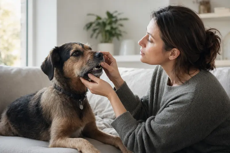 Hund beim Tierarzt: Kontrolle von Zähnen und Maulraum