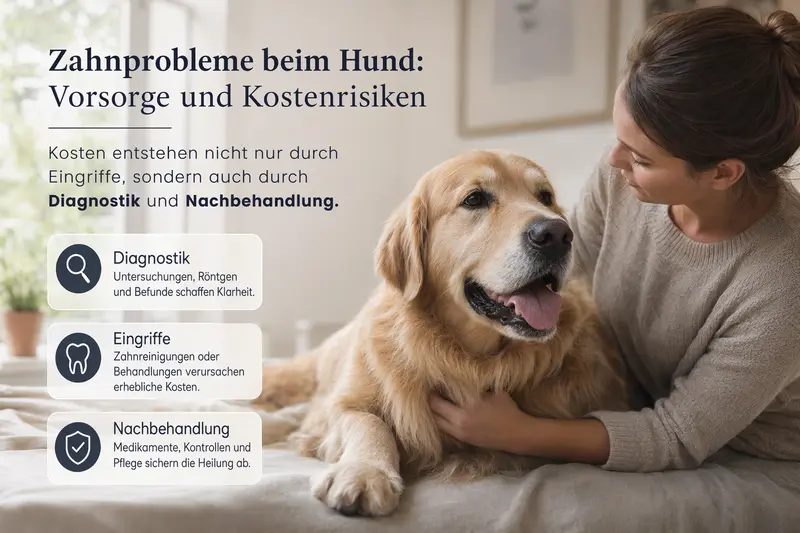 Hund beim Tierarzt: Kontrolle von Zähnen und Maulraum