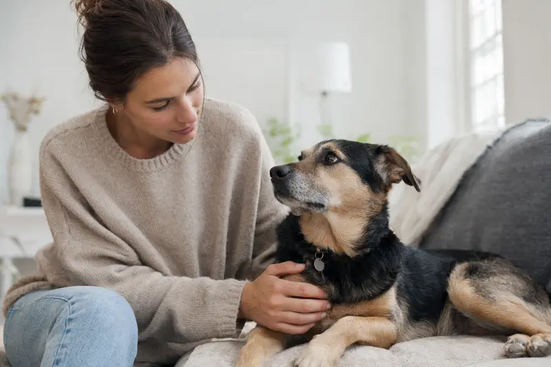 Hund beim Tierarzt in einer Untersuchungssituation