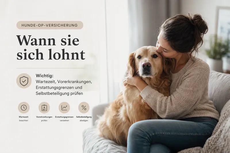 Hund beim Tierarzt – Fokus auf OP-Kostenschutz und finanzielle Planung