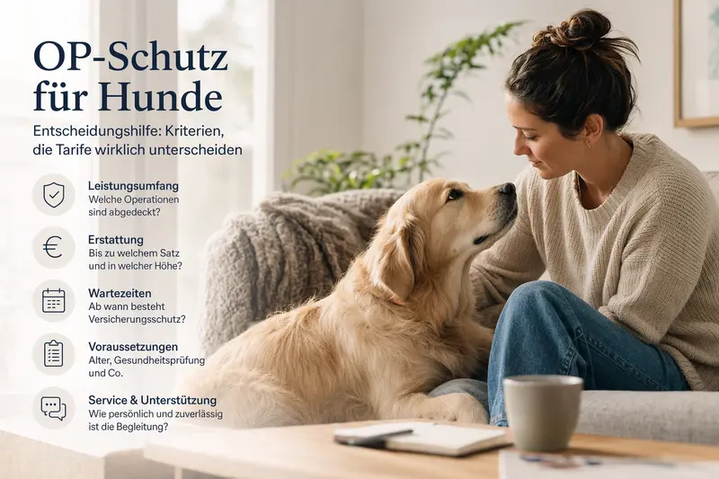 Hund beim Tierarzt – Symbolbild für OP-Kostenschutz
