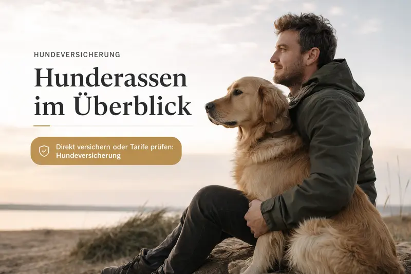 Hund unterschiedlicher Rassen als Symbol für Rassen-Überblick und Versicherungswahl