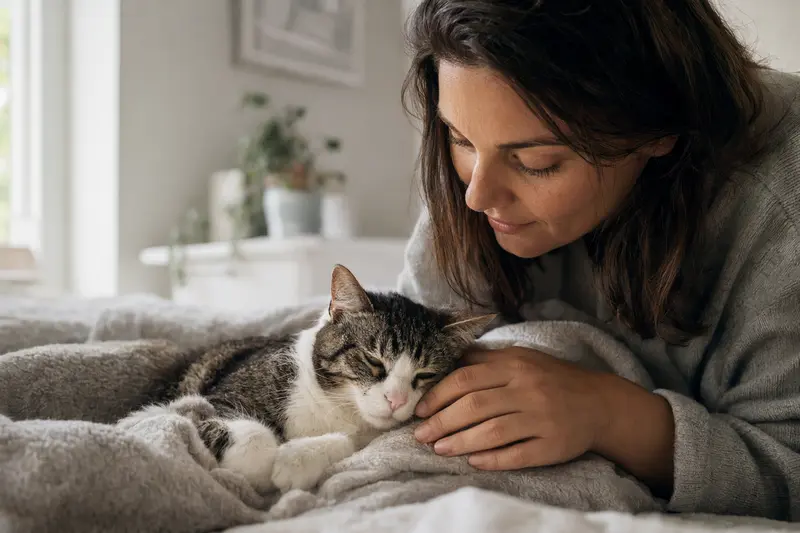 Katze beim Tierarzt-Check als Symbol für Gesundheit und Absicherung