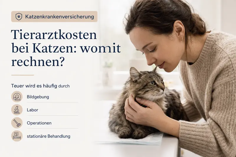 Katze beim Tierarzt im Behandlungsraum