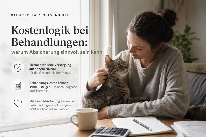Katze beim Tierarzt-Check als Symbol für Gesundheit und Absicherung