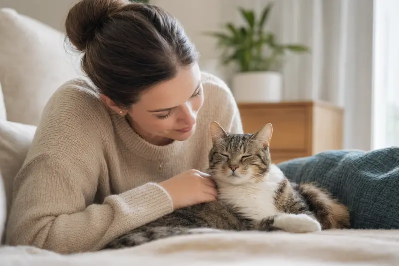 Katze beim Tierarzt in einer Vorsorge-Situation