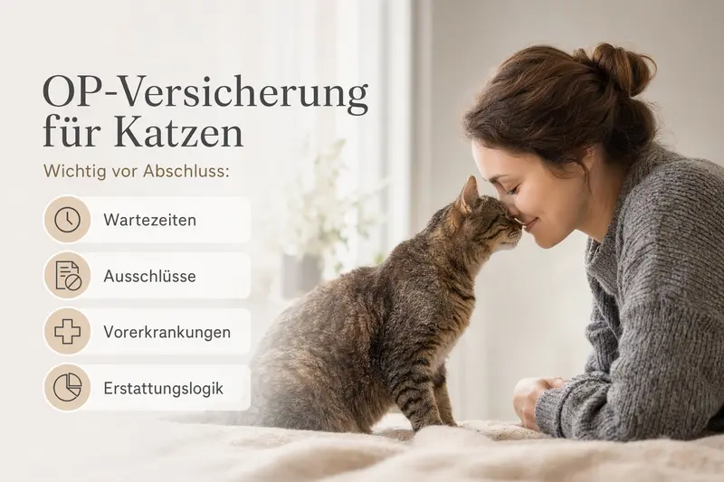 Katze beim Tierarzt – Symbolbild für OP-Kostenabsicherung