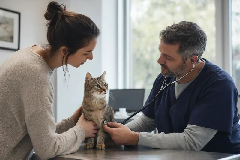 Katze beim Tierarzt – Symbolbild für Krankenversicherung und Behandlungskosten