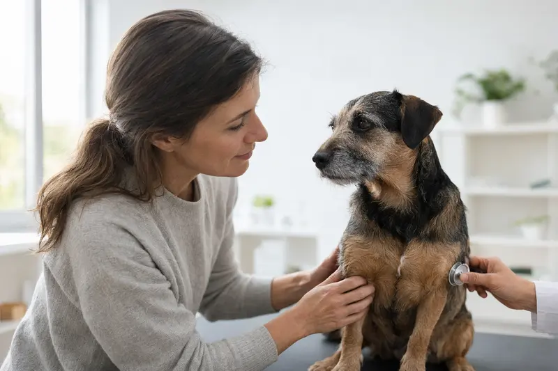 Hund beim Tierarzt – Symbolbild für Krankenversicherung und Behandlungskosten